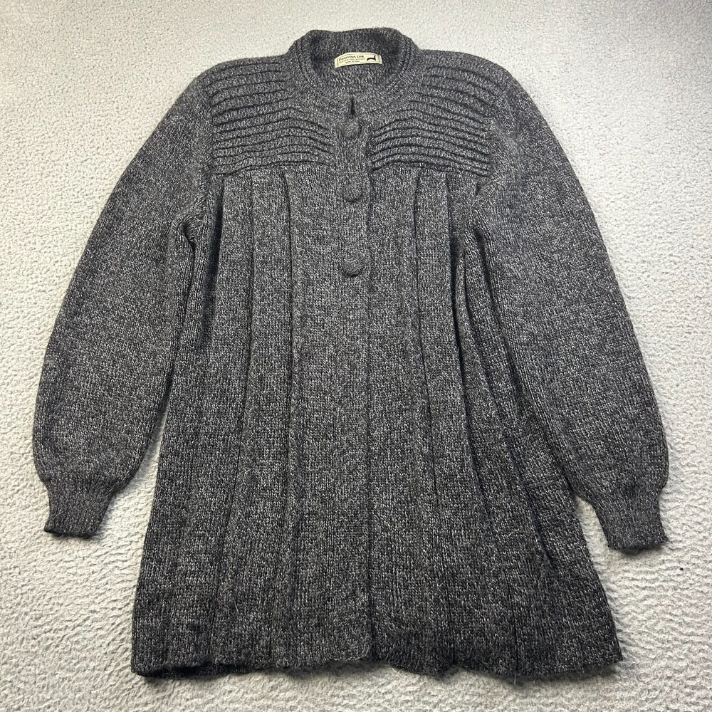 Peruvian Link Alpaca Collection Cardigan Sweater Womens fits XL Gray Relaxed